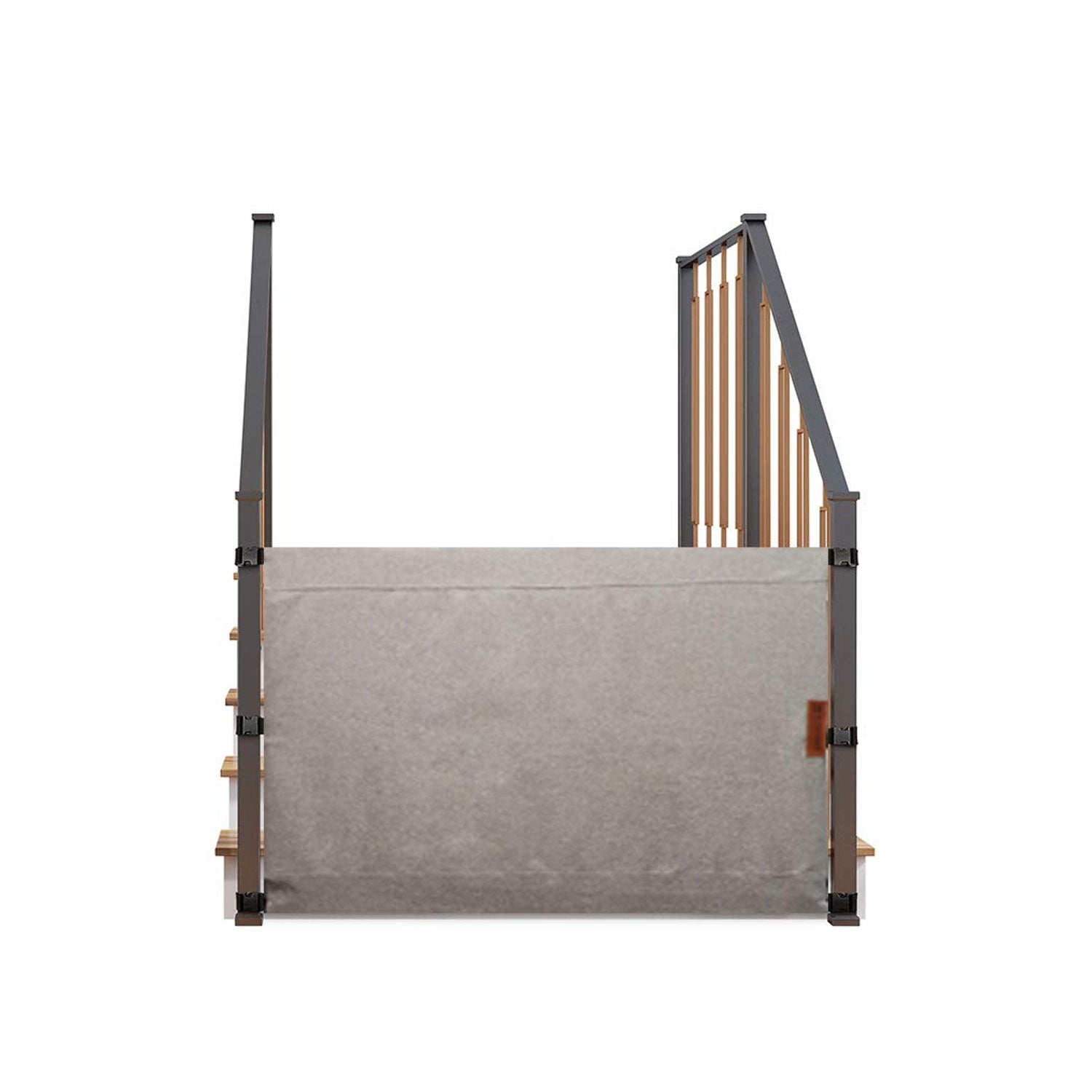 THE STAIR BARRIER 42 to 52 Inch Baby/Pet Gate, Burlap Khaki (Open Box)
