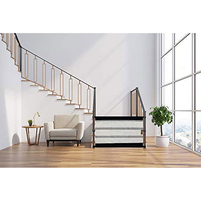 THE STAIR BARRIER 36 to 42" Retractable Banister Baby Pet Gate, Crypton Snow
