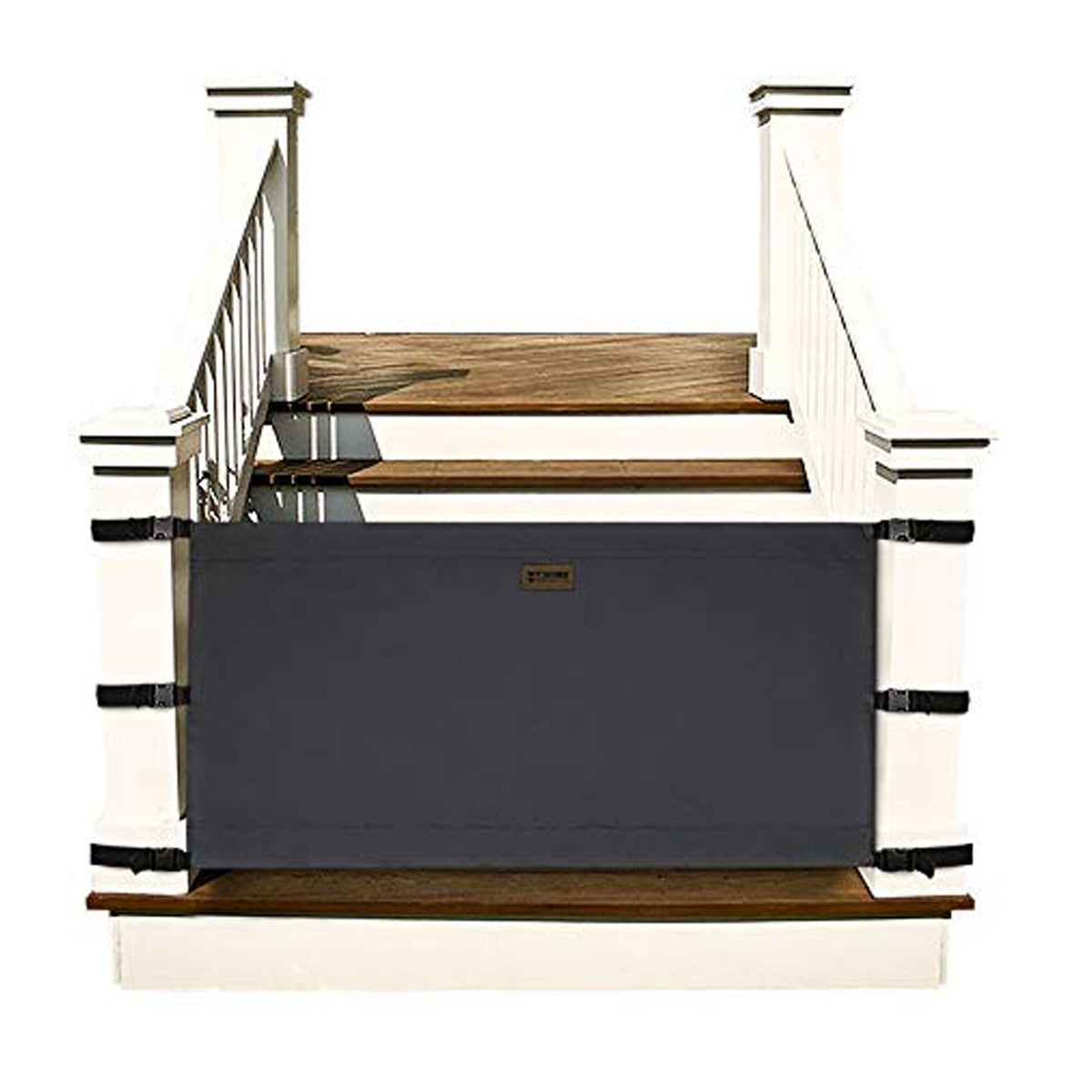 THE STAIR BARRIER 36 to 42" Banister to Banister Baby Gate, Indoor/Outdoor Black - VMInnovations