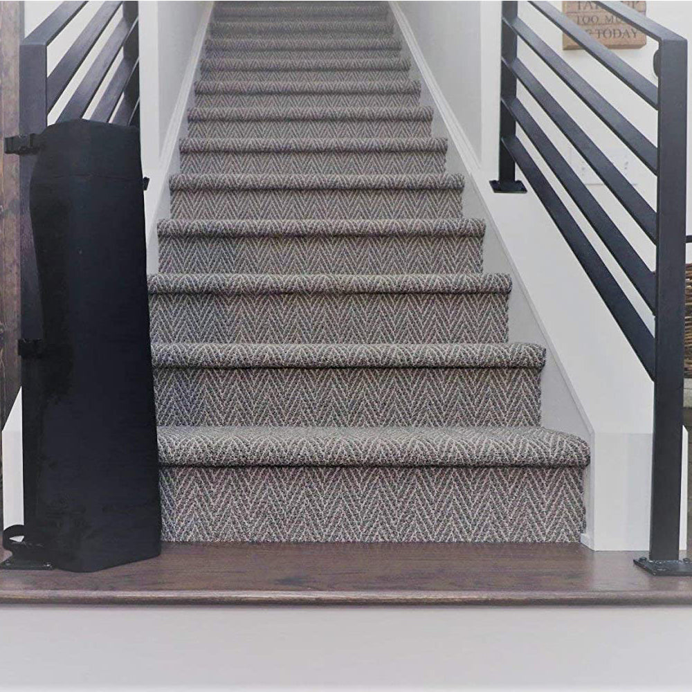 The Stair Barrier 42 to 52 In Banister to Banister Baby & Pet Gate, In Out Gray - VMInnovations