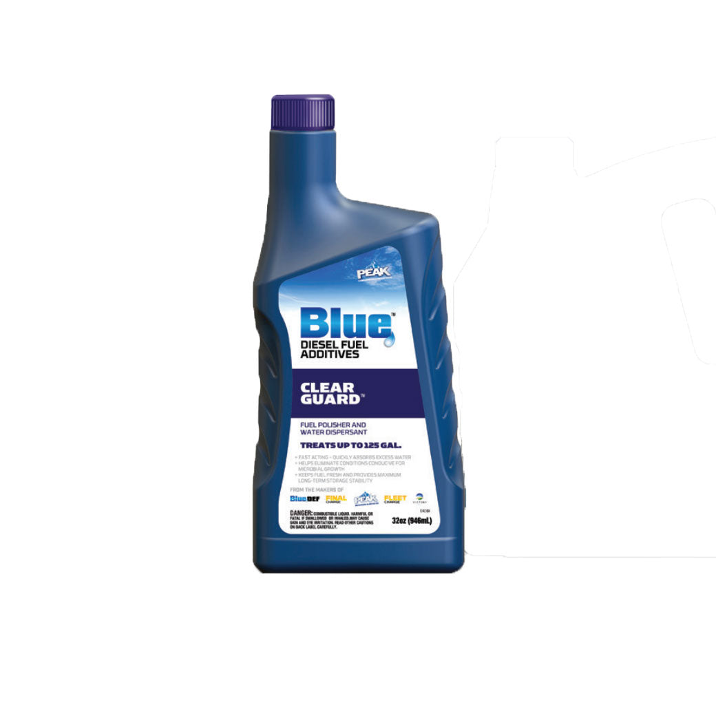 Peak Auto Blue Clear Guard Diesel Fuel Additive Stabilizer Treatment, 32 Ounces