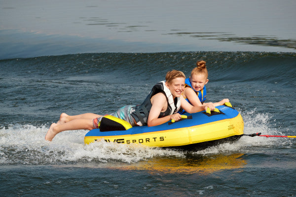 RAVE Sports Blue Angel Inflatable 2 Person Rider Towable Boat Water Tube Raft