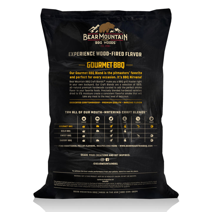 Bear Mountain BBQ FK90 Craft Blends Hardwood Gourmet Blend Smoker Pellets, 20 Lb - VMInnovations