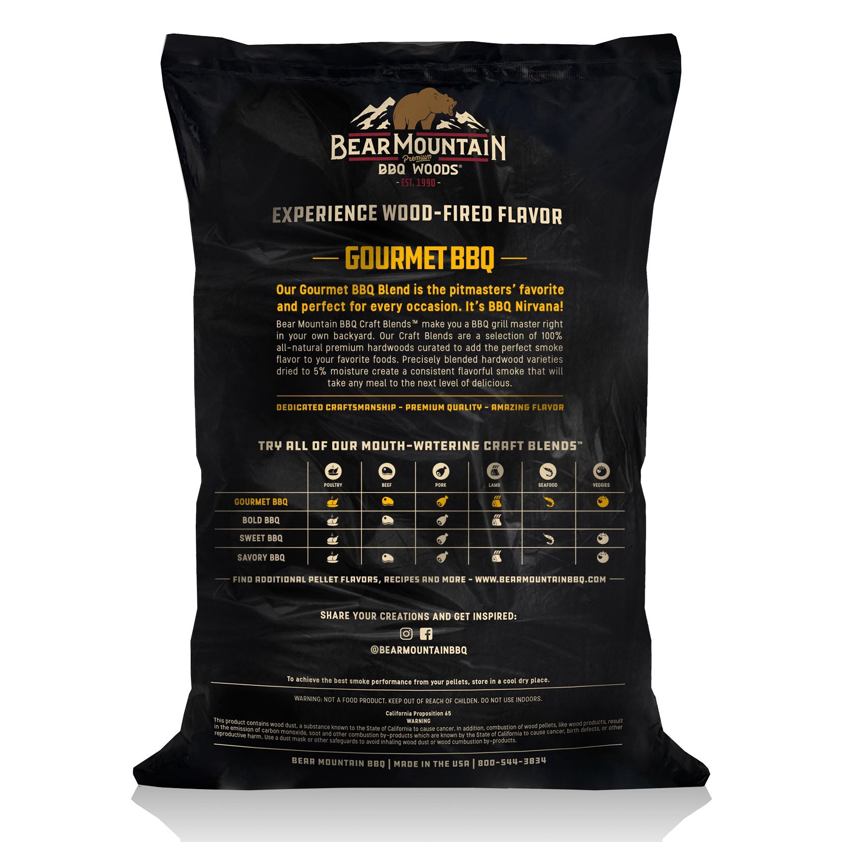 Bear Mountain BBQ FK90 Craft Blends Hardwood Gourmet Blend Smoker Pellets, 20 Lb - VMInnovations