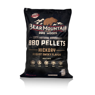 Bear Mountain BBQ All-Natural Hardwood Hickory Smoker Pellets, 20 Lb (3 Pack)