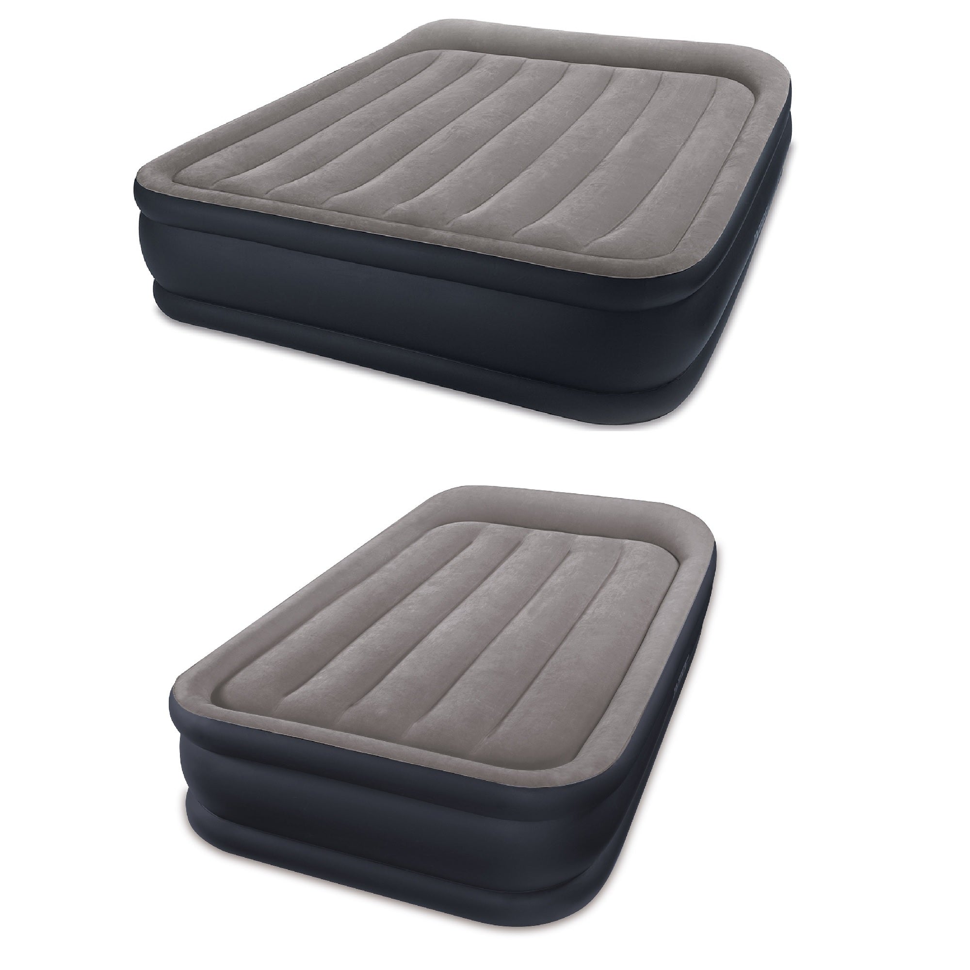 Intex Deluxe Air Bed, Queen & Intex Deluxe Airbed, Twin with Built In Pumps - VMInnovations
