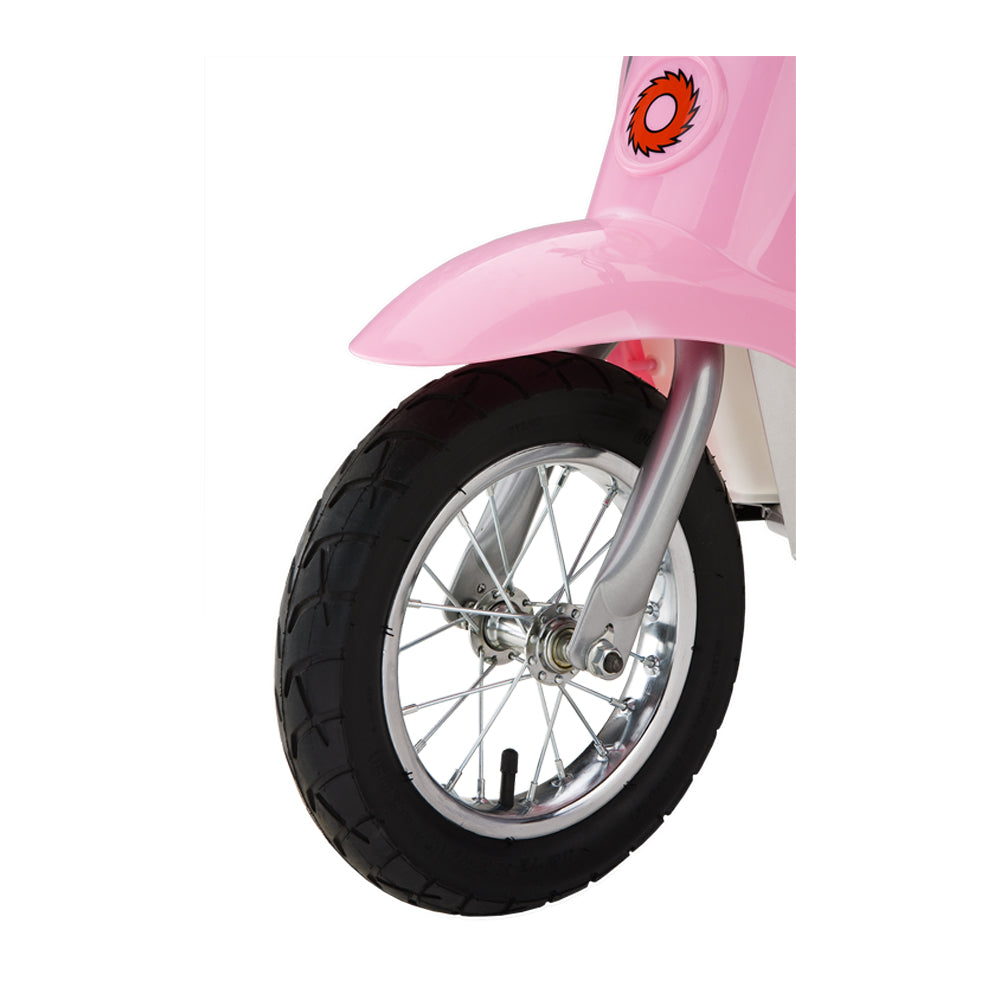 Razor Pocket Mod Miniature Euro 24V Electric Kids Retro Scooter & Helmet, Pink