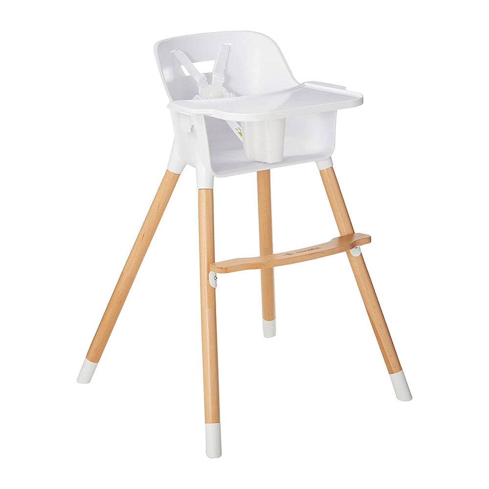 Be Mindful Convertible Adjustable Modern Children's Baby Table High Chair, White