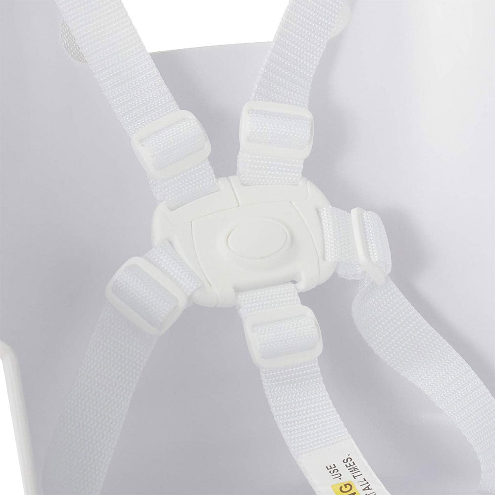 Be Mindful Convertible Adjustable Modern Children's Baby Table High Chair, White