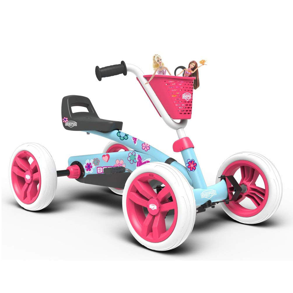 Berg Buzzy Bloom Toddler Compact Pedal Powered Go Kart, Light Blue (Open Box)