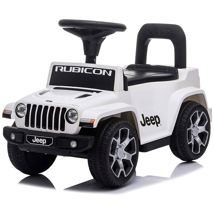 Best Ride On Cars Baby Toddler Jeep Rubicon Push Car Riding Toy Vehicle, White - VMInnovations