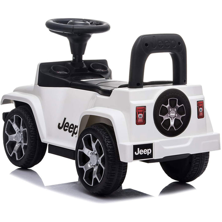 Best Ride On Cars Baby Toddler Jeep Rubicon Push Car Riding Toy Vehicle, White - VMInnovations