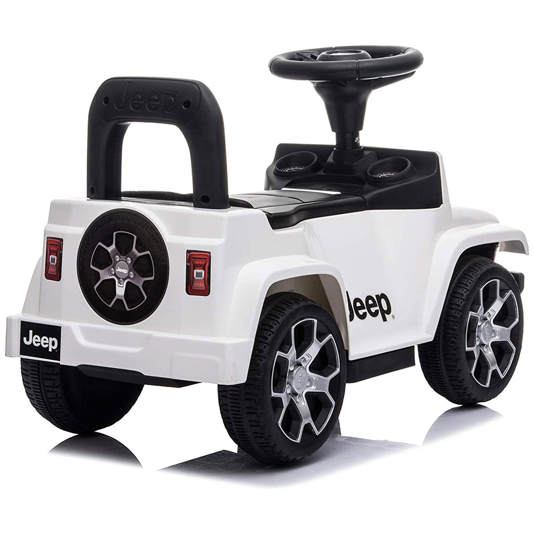 Best Ride On Cars Baby Toddler Jeep Rubicon Push Car Riding Toy Vehicle, White - VMInnovations