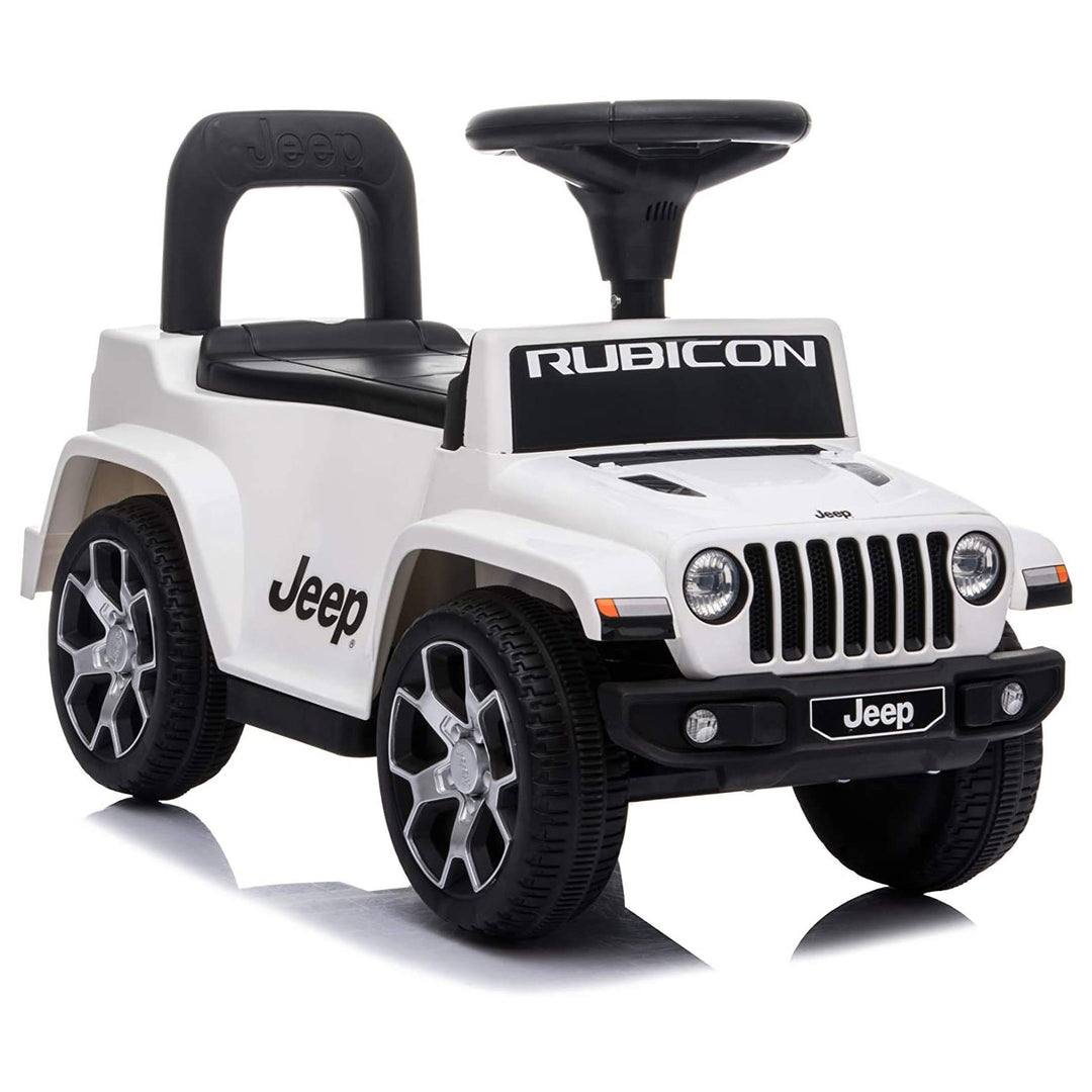 Best Ride On Cars Baby Toddler Jeep Rubicon Push Car Riding Toy Vehicle, White - VMInnovations