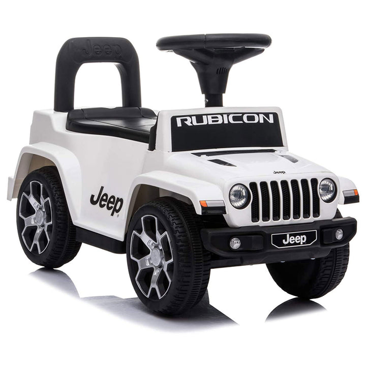 Best Ride On Cars Baby Toddler Jeep Rubicon Push Car Riding Toy Vehicle, White - VMInnovations