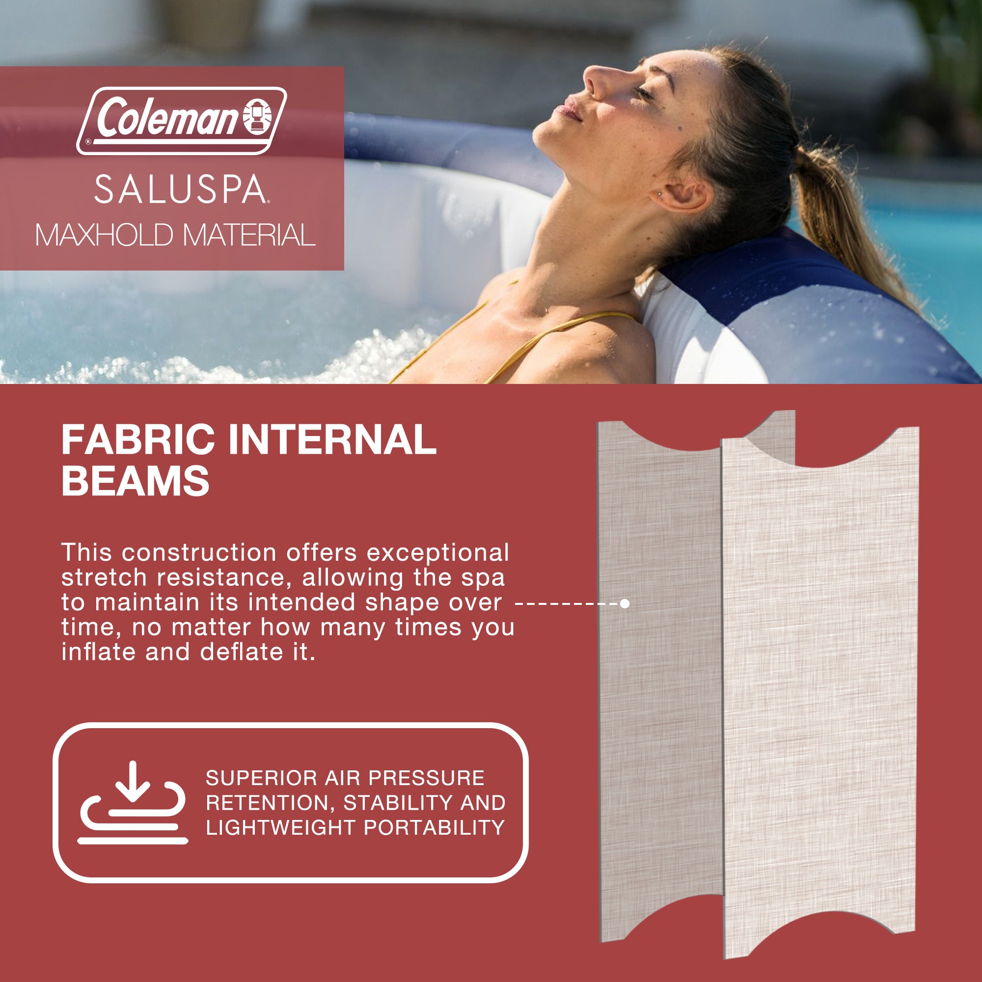 Coleman SaluSpa Atlantis AirJet Hot Tub with 2-Pack of Bestway SaluSpa Spa Seat