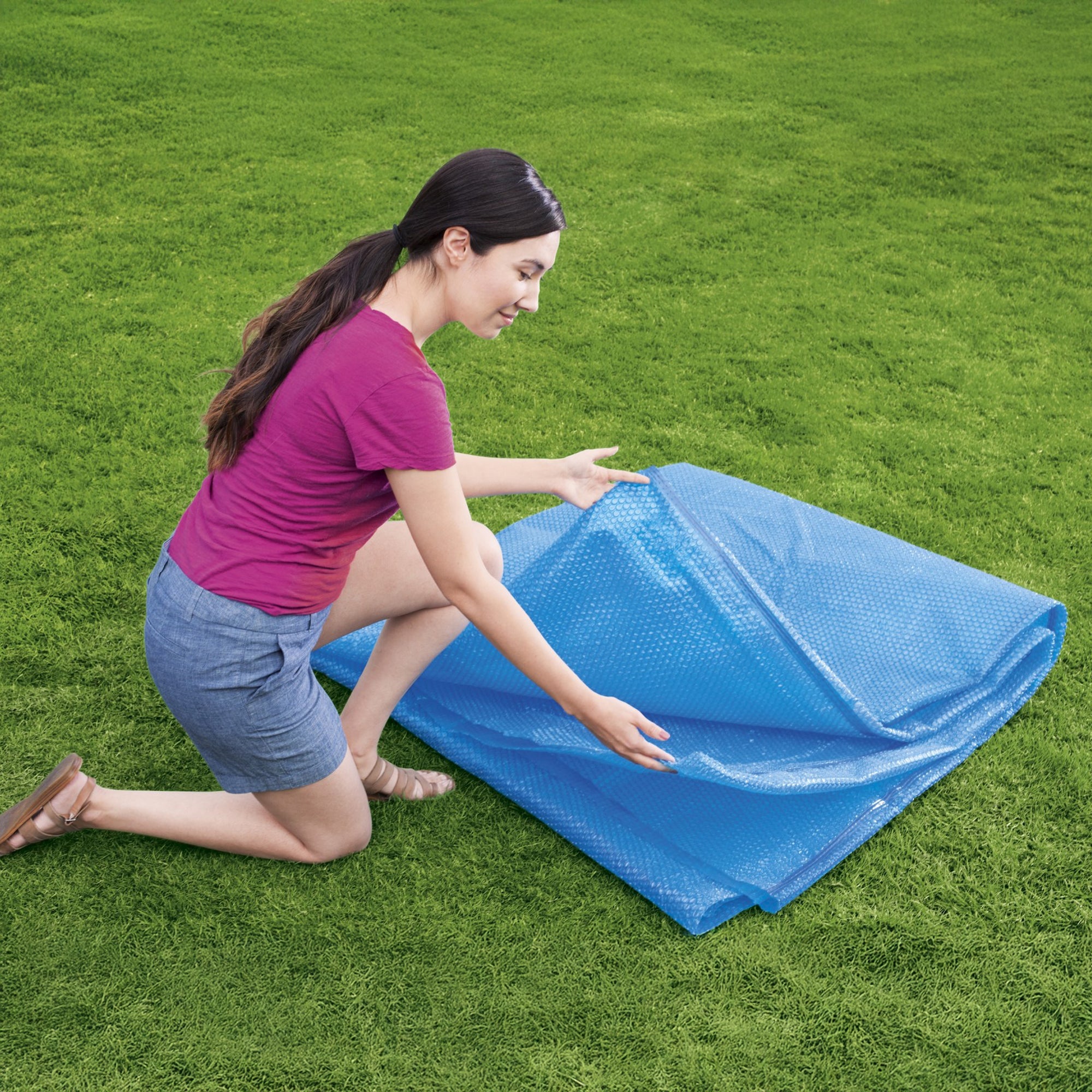 Bestway 18 Foot Round Above Ground Swimming Pool Solar Heat Cover (Open Box)