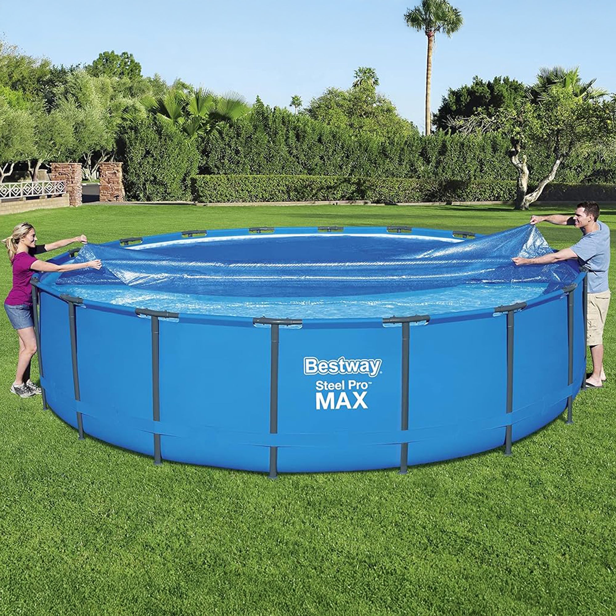 Bestway 18 Foot Round Above Ground Swimming Pool Solar Heat Cover (Open Box)