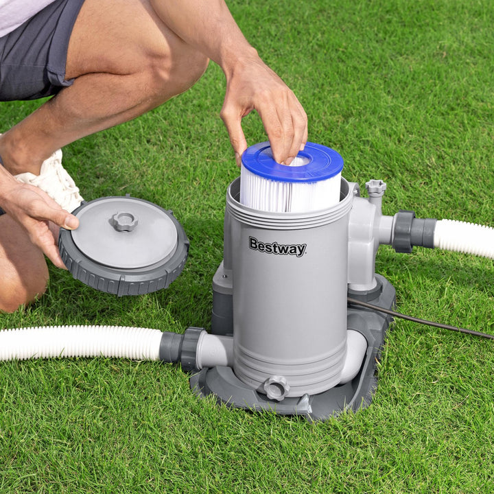 Bestway 58392E Flowclear 2500 GPH Above Ground Swimming Pool Water Filter Pump - VMInnovations