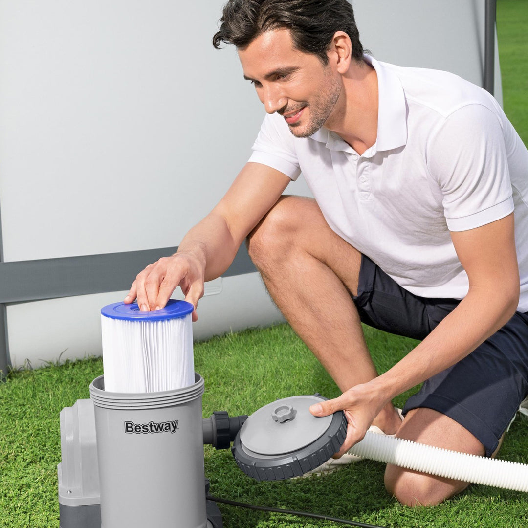 Bestway 58392E Flowclear 2500 GPH Above Ground Swimming Pool Water Filter Pump - VMInnovations