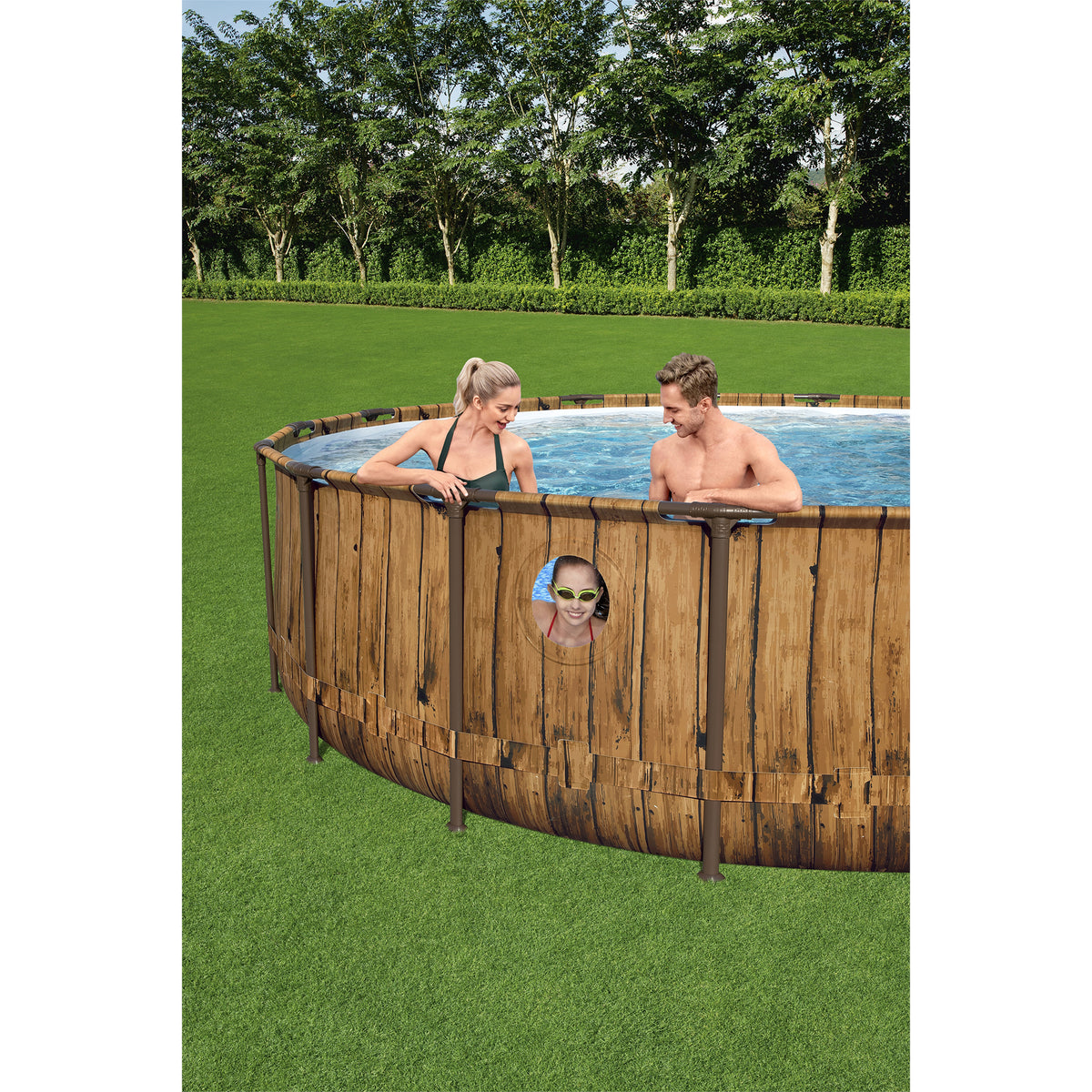 Bestway 16ft x 16ft x 48in Power Vista Pool Set w/ Vacuum & Maintenance Kit - VMInnovations