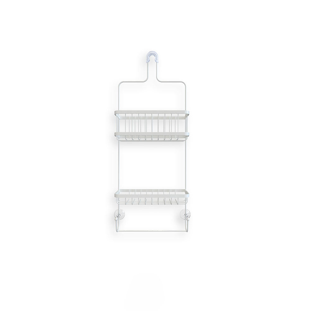 Better Living Products ASTRA 2 Tier Steel Shower Organizer with Hooks (Used) - VMInnovations
