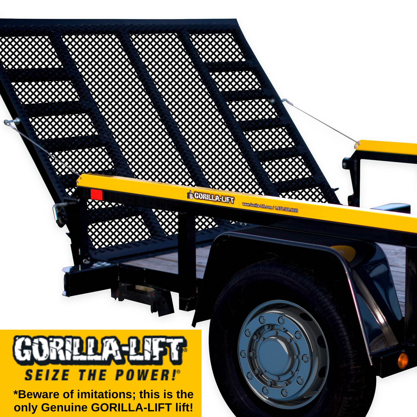 Gorilla Lift 2 Sided Tailgate Utility Trailer Gate & Ramp Lift System, (2 Pack) - VMInnovations