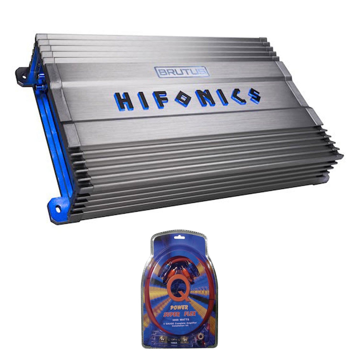 Hifonics BG-1300.1D Brutus 1300W Car Audio Subwoofer Amplifier with Wiring Kit