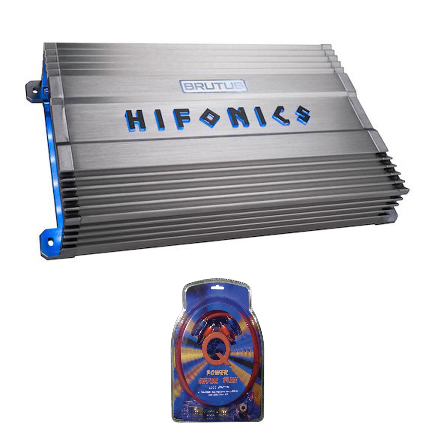 Hifonics BG-1900.1D Brutus 1900W Car Audio Subwoofer Amplifer with Wiring Kit - VMInnovations