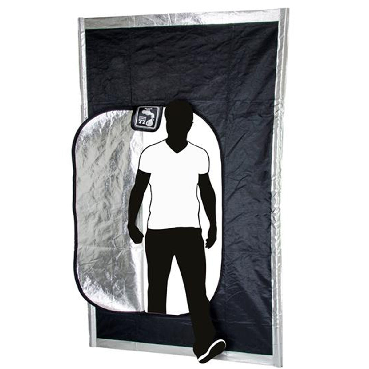 Hydrofarm BHZD Reflective Greenhouse Grow Room Black Hatch Zipper Door (Used)