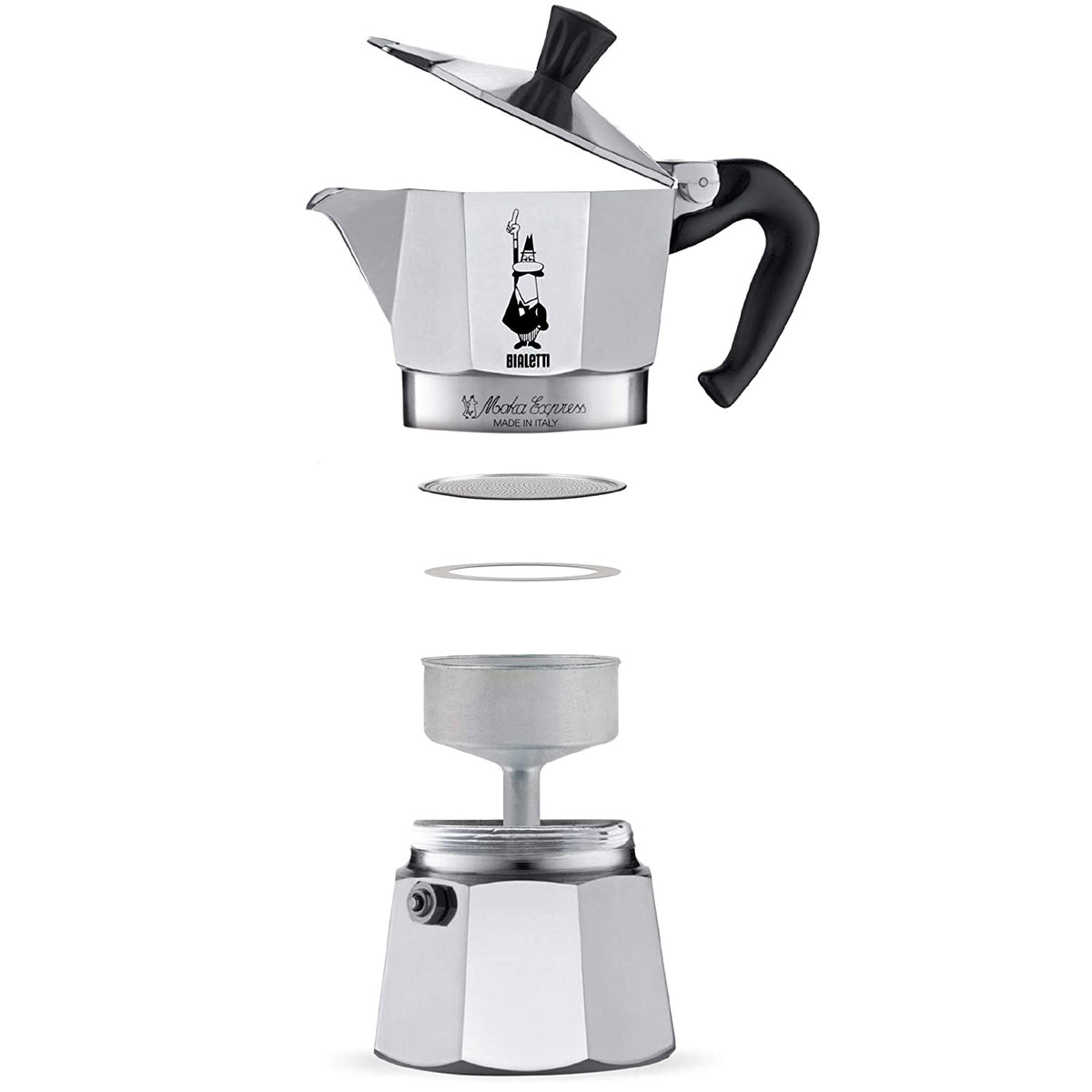 Bialetti Moka Express Italian Stovetop 3 Cup Espresso Coffee Maker (Open Box)