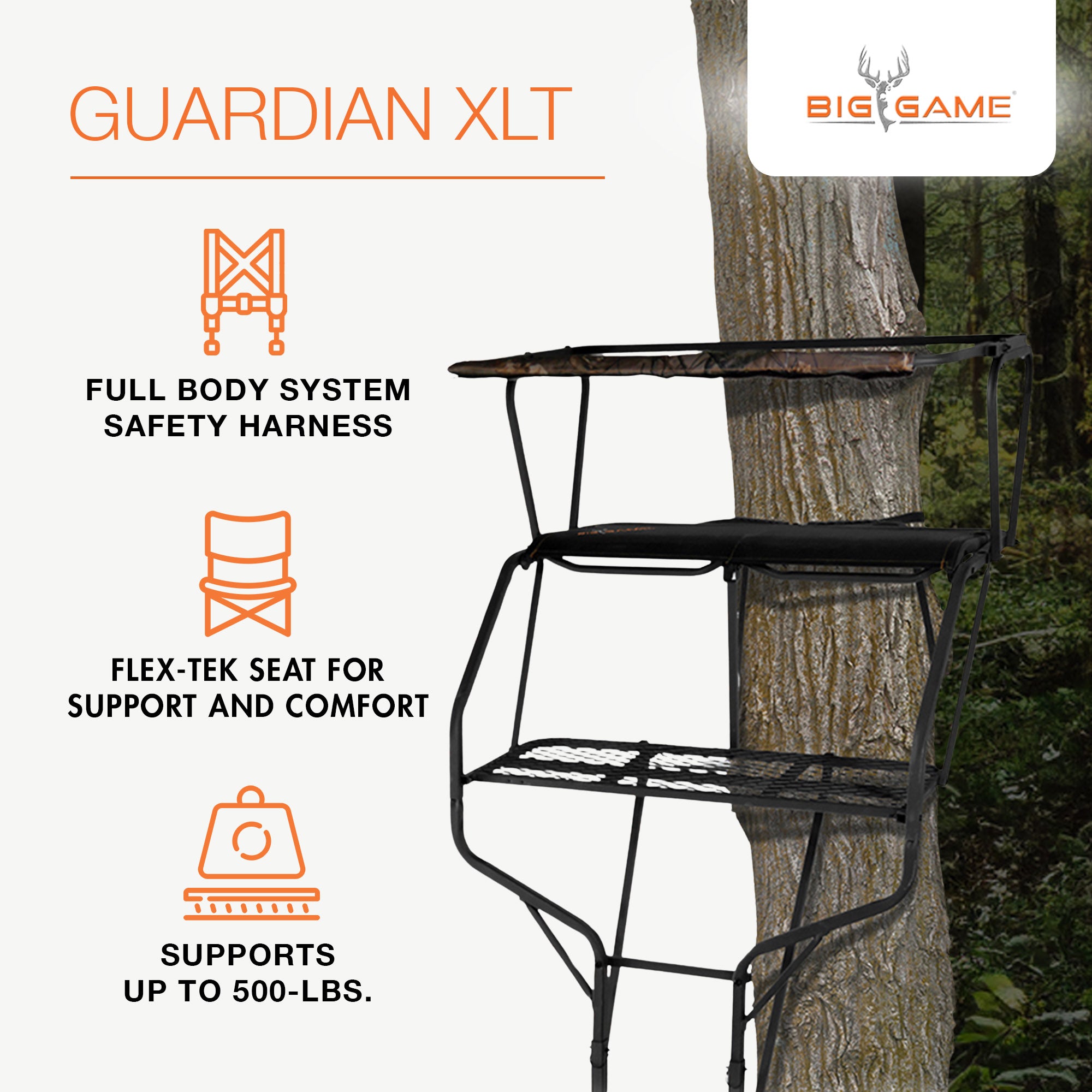 Big Game Guardian DXT Lightweight2 Hunter Tree Ladder Stand, 18 Foot (For Parts) - VMInnovations