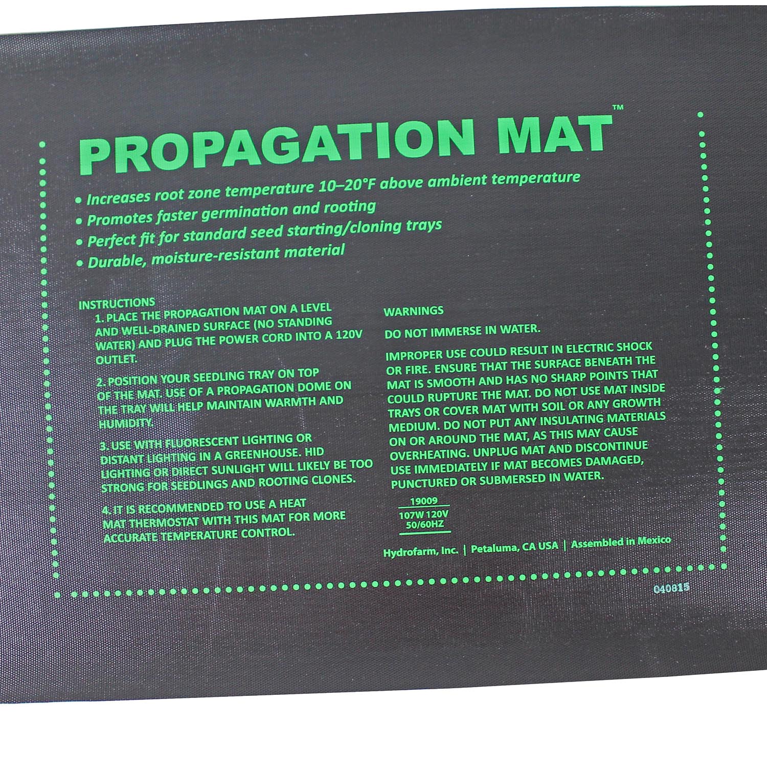 Hydroponic 107W Seed Start Seedling Propogation 48 x 20.75" Heat Mat (Open Box)