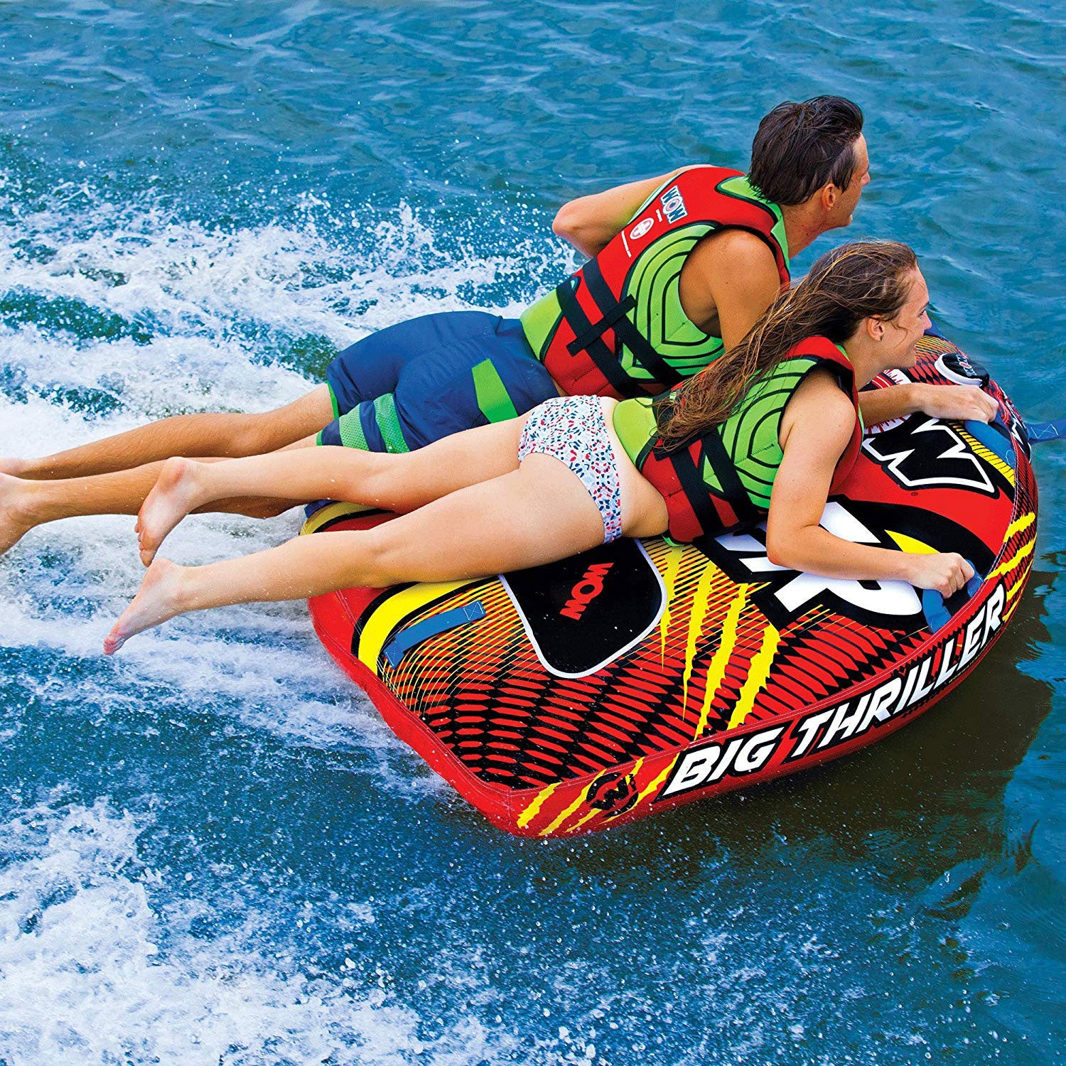 WOW Watersports Inflatable 2-Person Towable Water Boating Deck Tube (Open Box)