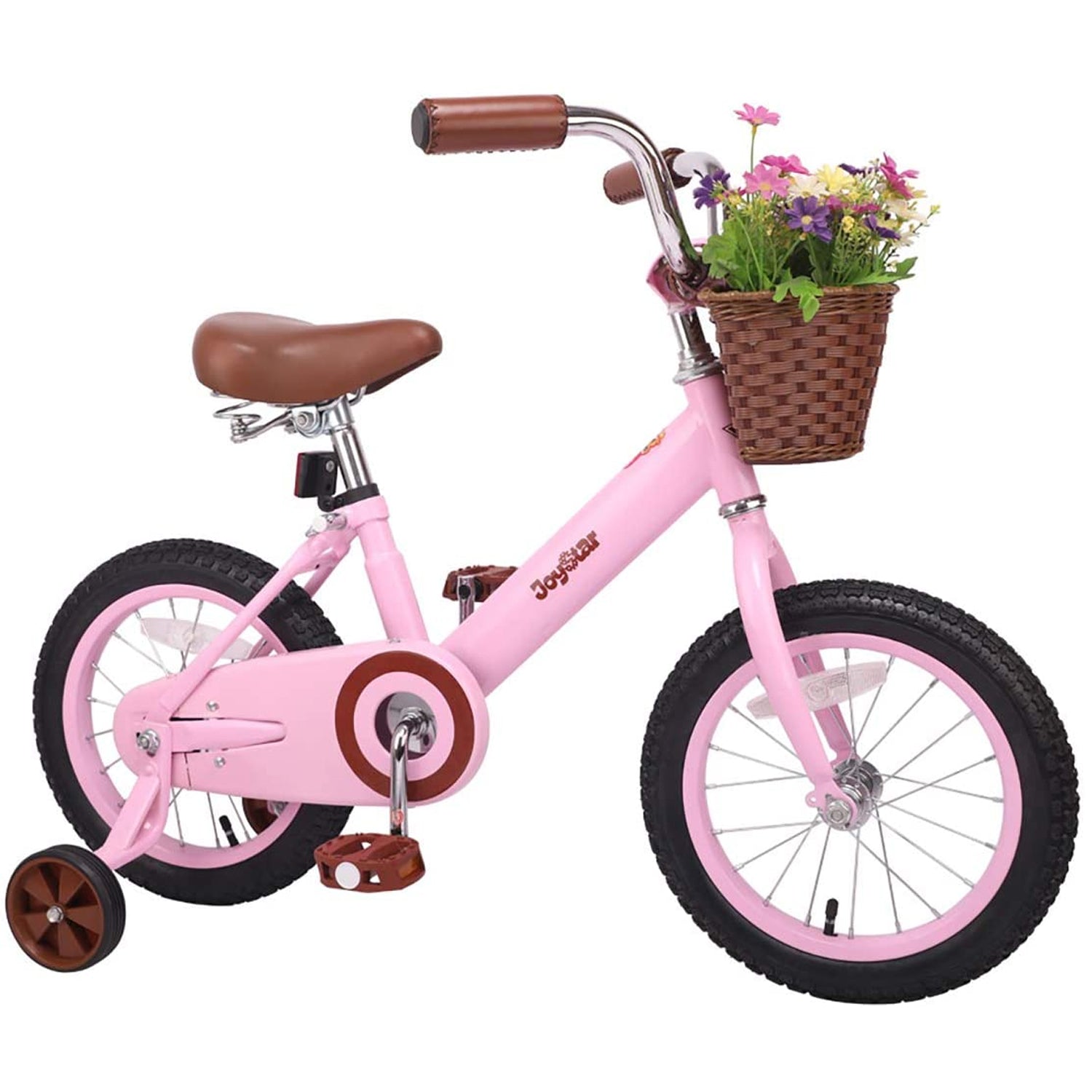 Joystar Vintage 16" Ages 4 to 7 Kids Training Wheel Bike with Basket (Open Box) - VMInnovations