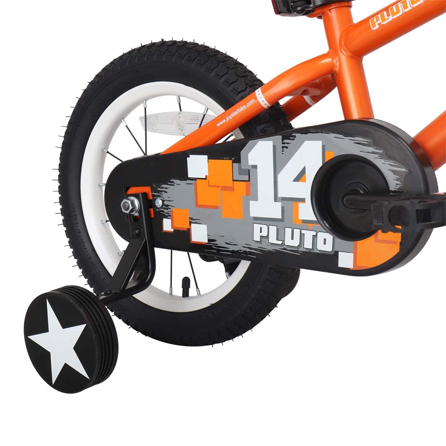 Joystar Pluto 14 Inch Ages 3 to 5 Pedal Bike with Training Wheels, Orange (Used) - VMInnovations