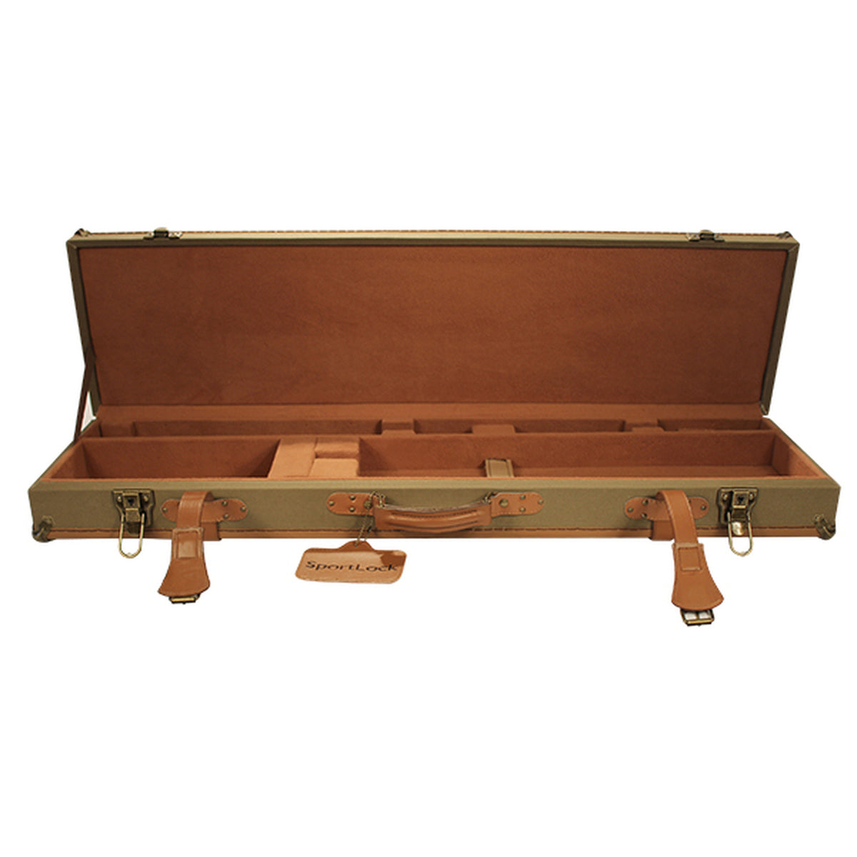 Birchwood Casey Sportlock Leatherlock Deluxe Takedown Shotgun Travel Case, Tan - VMInnovations