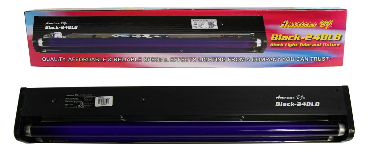 Chauvet DJ Fog Machine + Mini Strobe Light Effect + 24" 20W Black Light