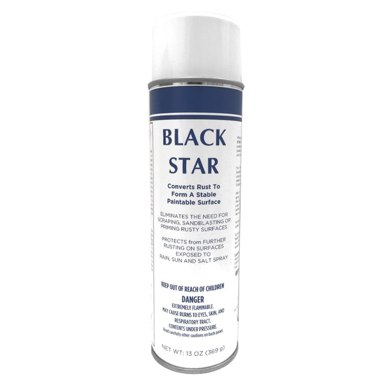 Black Star 1x1 Metal Aerosol Rust Converter Spray for Steel, 13 Oz (2 Pack)