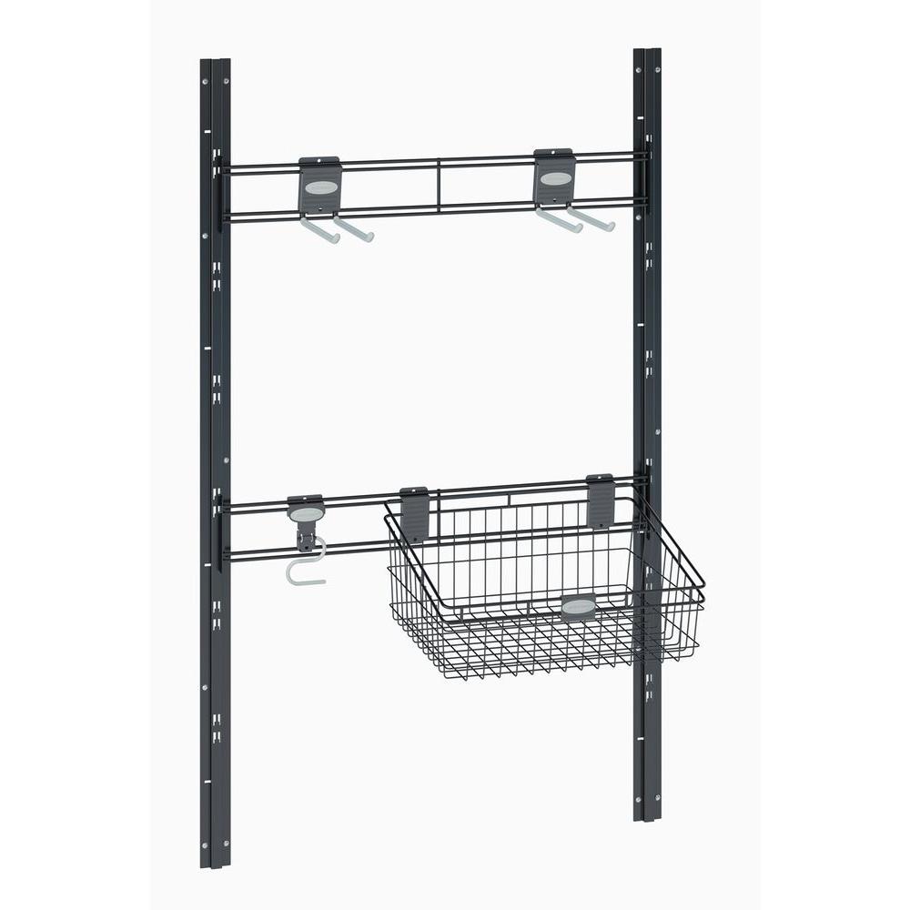 Suncast Hooks and Basket Sierra or Everett Shed Tool Accessory Black (Open Box)
