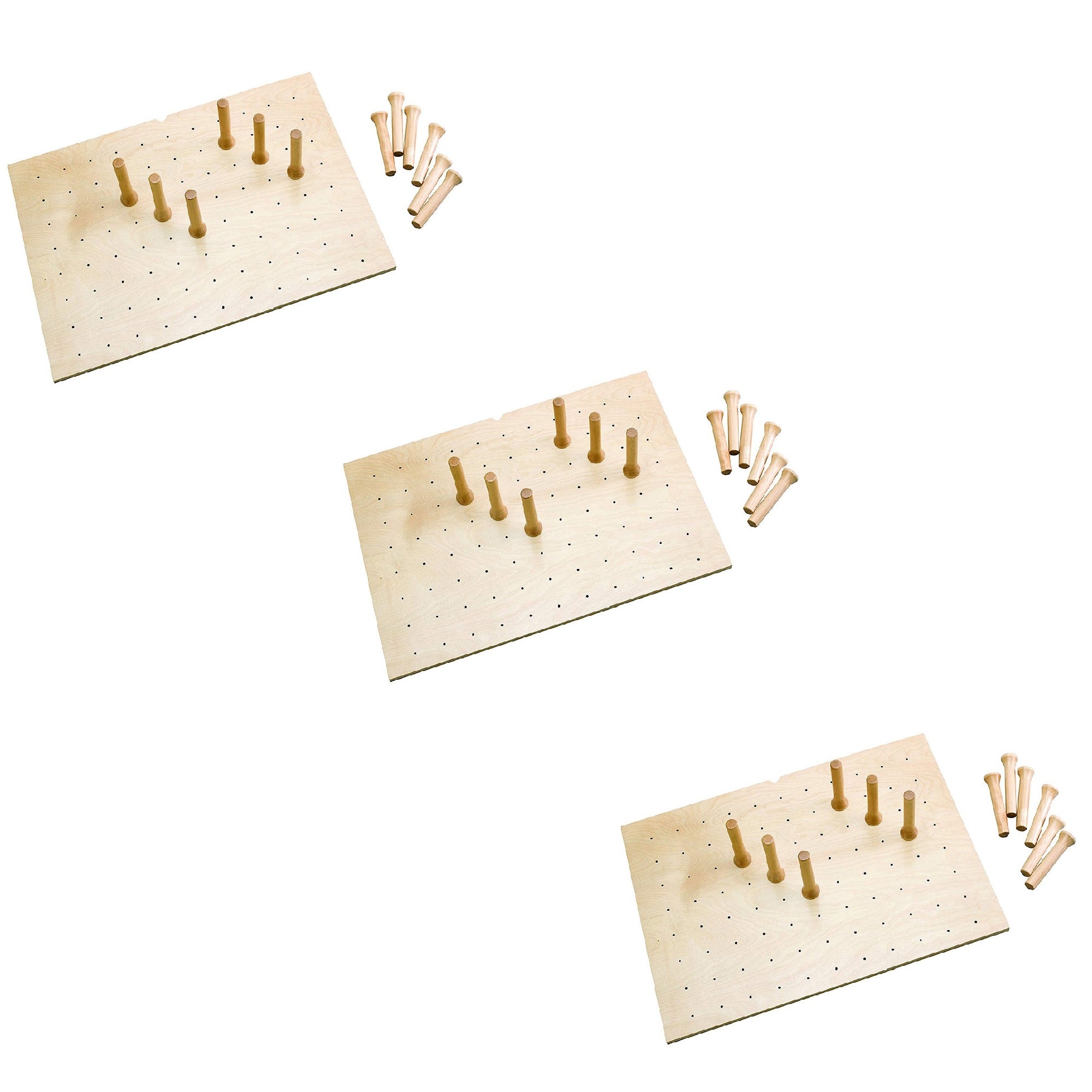 Rev-A-Shelf 4DPS-3021 30 x 21 Inch Wood 12 Peg Board Drawer Organizer (3 Pack) - VMInnovations