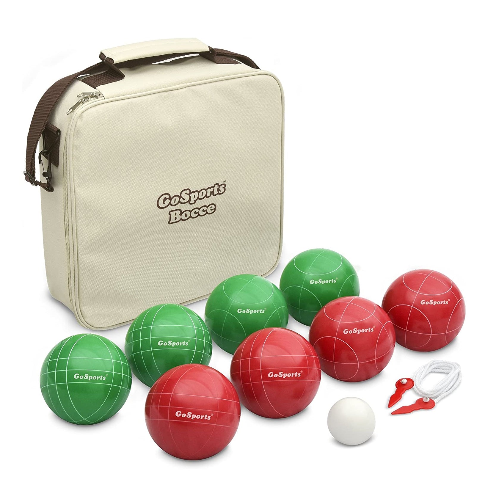 GoSports 100mm Bocce Set Backyard Lawn Game Set with 8 Balls and Case (Open Box) - VMInnovations