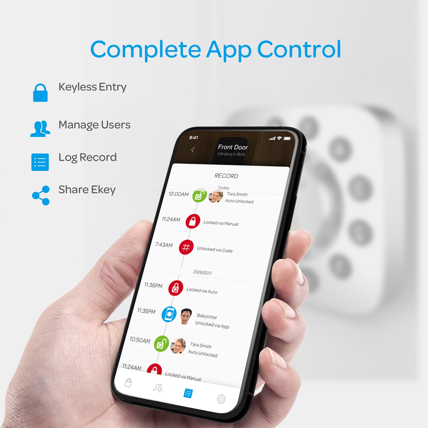 U-Tec U-Bolt-SN 5 in 1 Bluetooth Enabled Keypad Smart Home Deadbolt Lock - VMInnovations