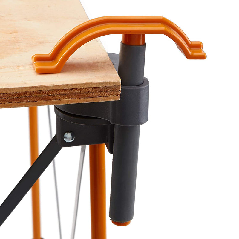 Bora Centipede CK9S Portable 4 by 4 Foot 9 Strut Workstand Table, Black & Orange