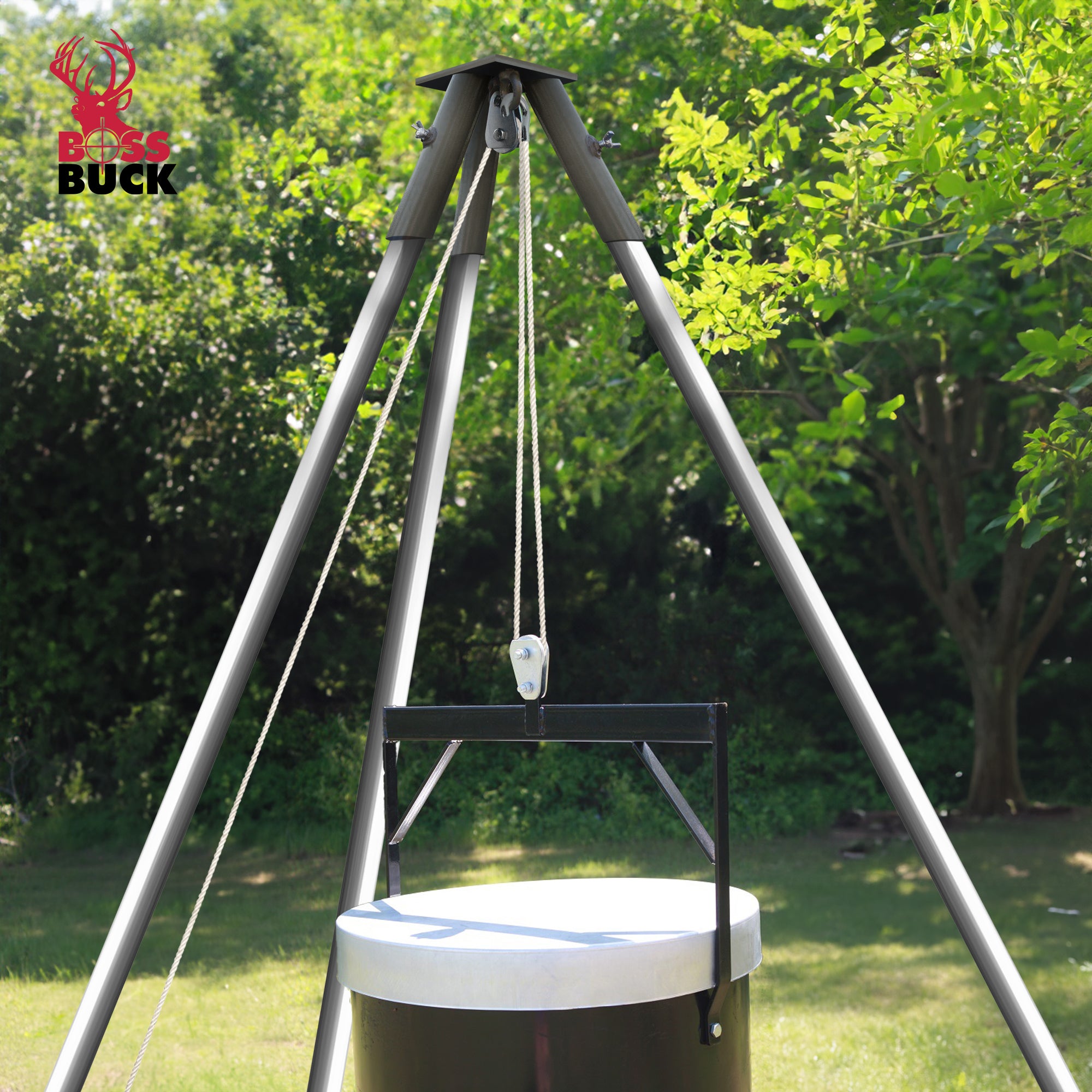 Boss Buck Heavy Duty Steel Tripod Header with 1000 lb Pulley System (For Parts) - VMInnovations