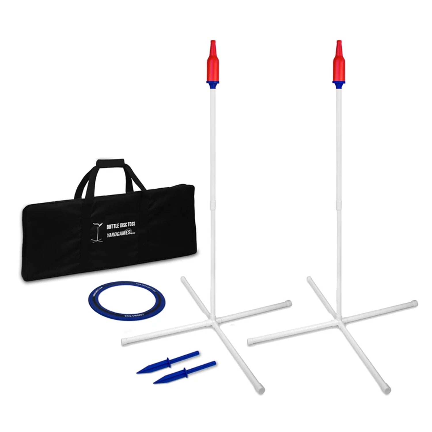 YardGames Giant Wooden Ring Toss Lawn Game w/ Giant Pong Set & Beersbee Game