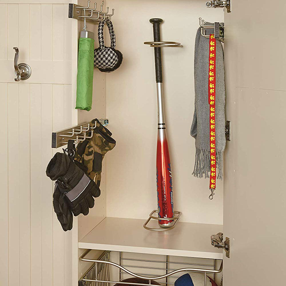 Rev-A-Shelf BRC-12SN 12" Mounted Pullout Belt Rack Organizer, Nickel (Open Box)