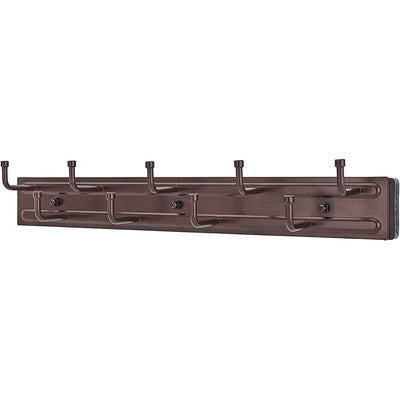 Rev-A-Shelf 14" Pull Out Belt Rack Closet Storage Organizer, Bronze, BRC-12ORB