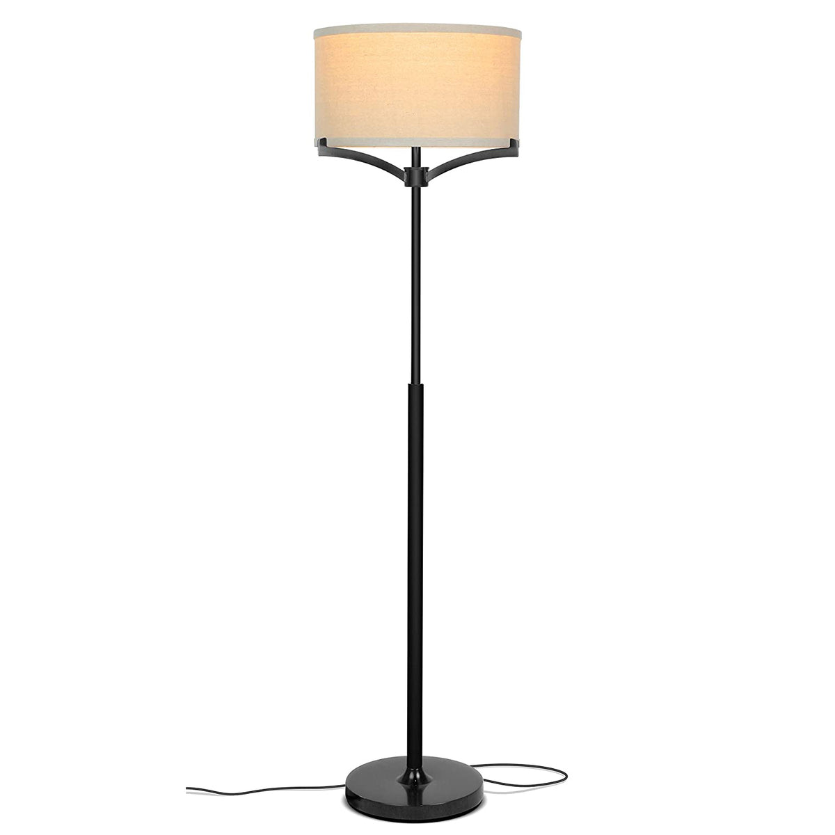 Brightech Elijah Mid Century 62" Tall Free Home LED Floor Lamp, Black (Open Box)