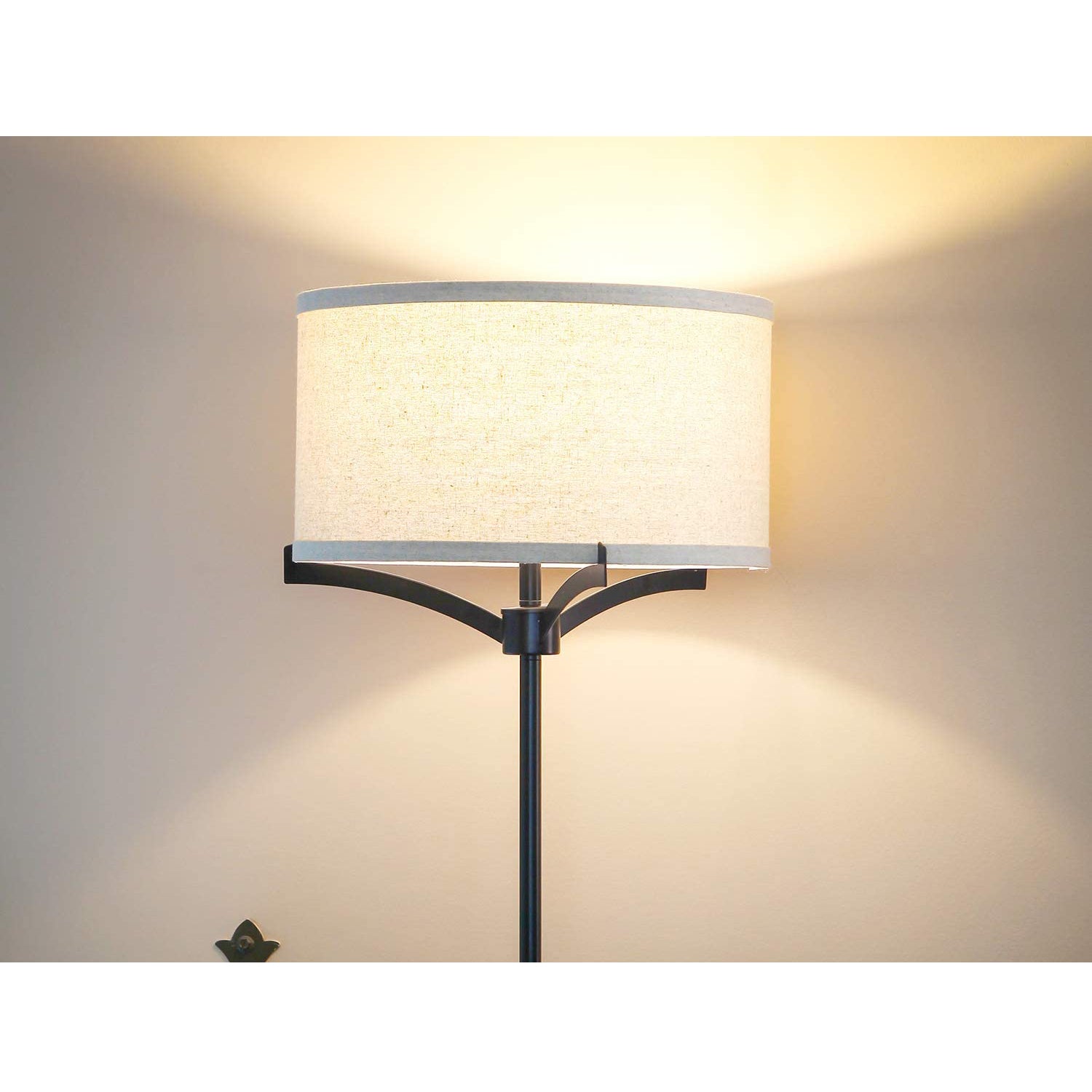 Brightech Elijah Mid Century 62" Tall Free Home LED Floor Lamp, Black (Open Box)